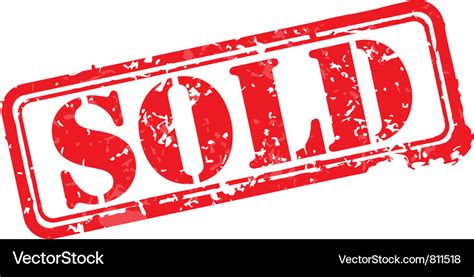 Sold Rubber Stamp Royalty Free Vector Image Vectorstock