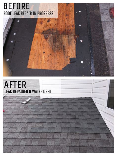 Roof Leak Repair Before After Roof Leak Repair Leak Repair