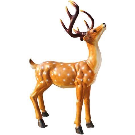 Outdoor Garden Decoration Life Size Resin Fiberglass Deer Statue For
