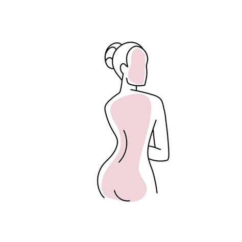 Premium Vector Nude Abstract Woman Line Art Vector