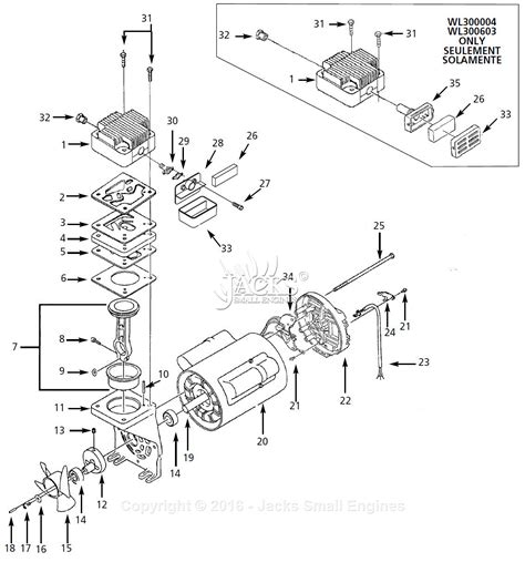 Campbell Hausfeld WL300604 Parts Diagram For Pump Parts