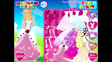 Barbie Wedding Bride - Dress Up Game - YouTube