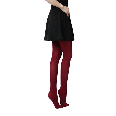 2019 Hot Classic Sexy Women 120d Opaque Footed Tights Thick Tights Women Fashion Tights Wine
