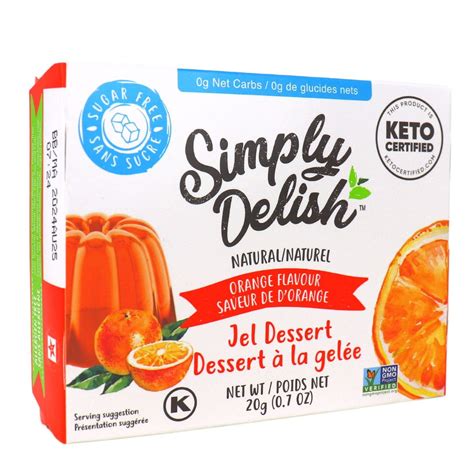 Simply Delish Sugar Free Orange Jel Dessert Low Carb Keto Dessert