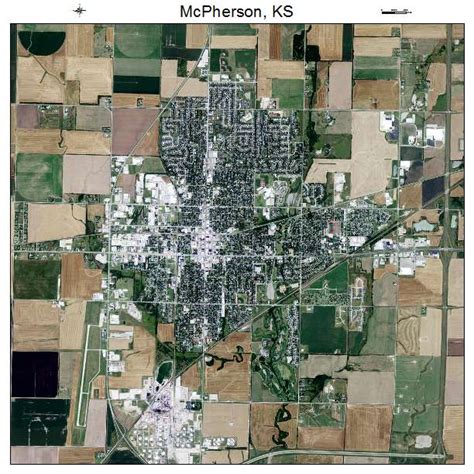Aerial Photography Map Of Mcpherson Ks Kansas