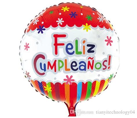 18inches Balloons Spanish Happy Birthday Balloon For Kids Wedding