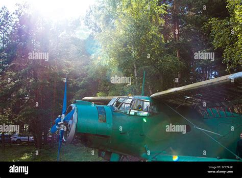 Old Abandoned Aircraft In The Forest Stock Photo Alamy