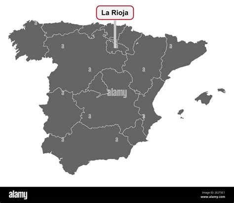 Map Of Spain With Place Name Sign Of La Rioja Stock Photo Alamy