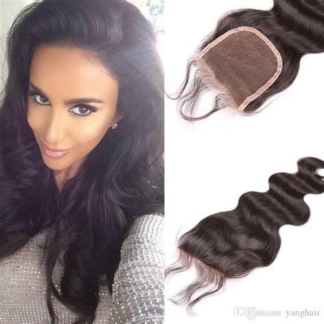 100 Peruvian Virgin Human Hair Freemiddle3part Lace Closure Top