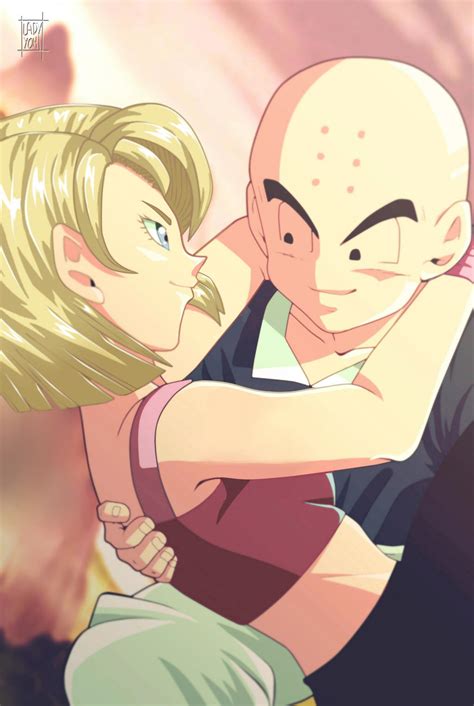 Dbz Krillin And Android 18 By Ladyyomi On Deviantart