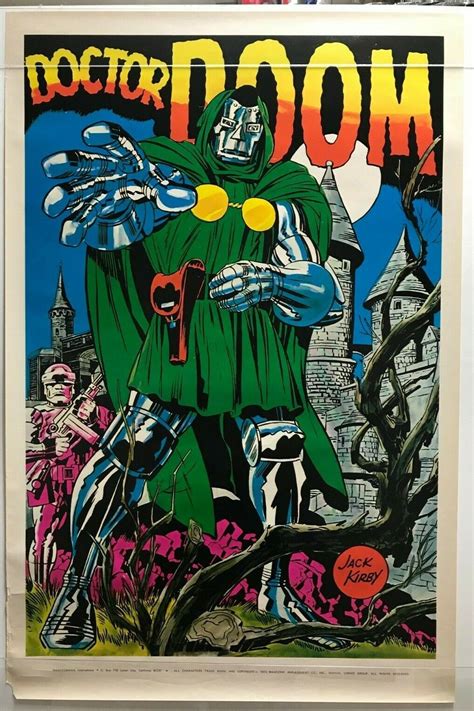 Doctor Doom Poster Jack Kirby Art Marvelmania 1970 Rare Mail Order Only