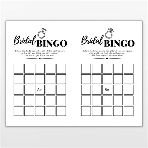 How To Play Bridal Bingo Free Printable For The Spark