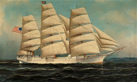 1911 Antonio Jacobsen Clipper Ship Painting