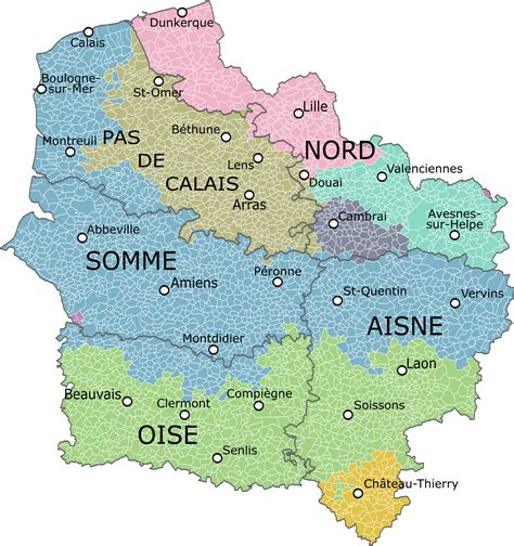 Nord Pas De Calais Picardie Carte De France à Imprimer Carte Des