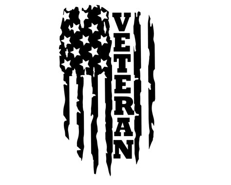 Distressed American Flag Veteran Decal Military Veteran