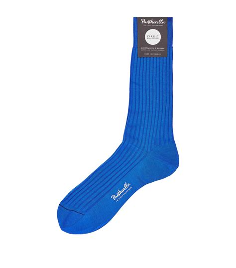 Mens Pantherella Blue Danvers Ribbed Socks Harrods Uk
