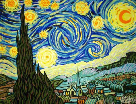 Pintura Naif Van Gogh El Genio