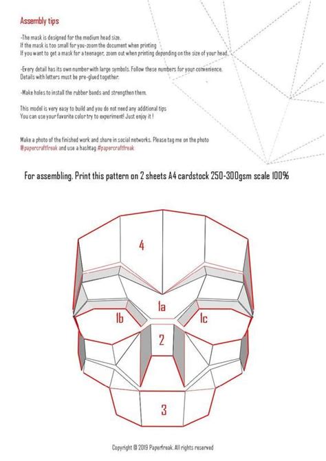 15easy 3d Papercraft Skull Mask Template Readinfortheheckofit