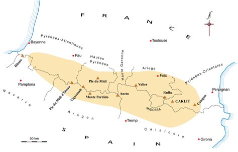 Pyrenees Mountains Map Photos