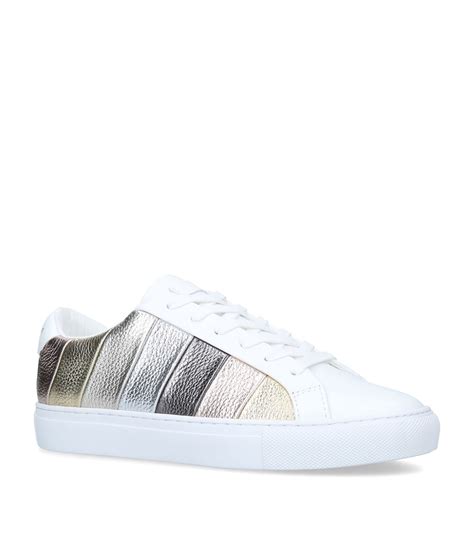 kurt geiger london gold leather lane striped sneakers harrods uk