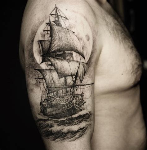 Sailing Ship Arm Tattoo Best Tattoo Design Ideas