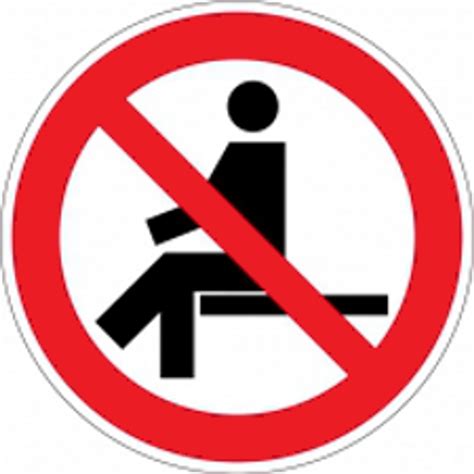 Do Not Sit Here Sign Circular
