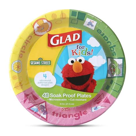 A Paper Plate With An Image Of The Sesame Street Character On Its Front