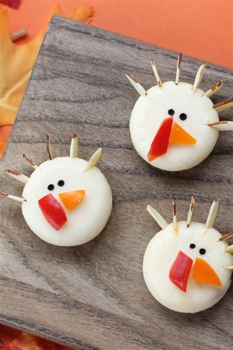 From kids to vegetarians, we'll everyone who hosts thanksgiving has more than enough to do. Babybel cheese turkeys Thanksgiving appetizer -- fun food | Halloween cookie recipes, Turkey ...