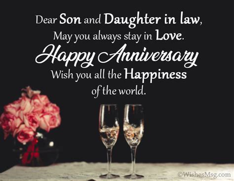 65 Anniversary Wishes For Son And Daughter In Law Wishesmsg