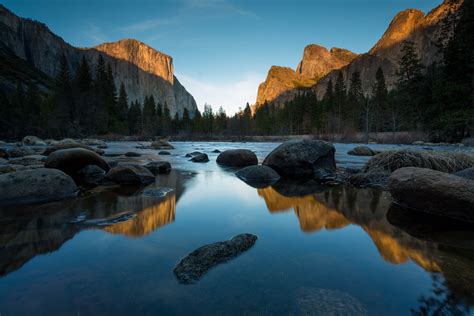Landscape Yosemite Merced River Reflection John Greengo John Greengo