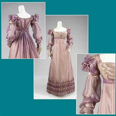 1820 American Designed Silk Ball Gown Ball Gowns 1800s Fashion