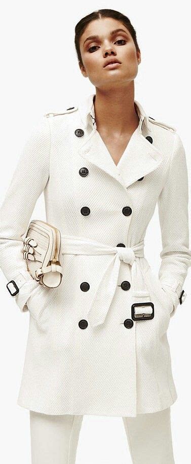 White Trench Coat Белая мода Женские тренчи Быть женщиной