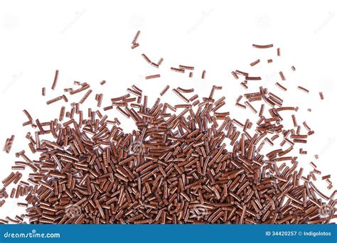 Chocolate Sprinkles On White Background Royalty Free Stock Photography