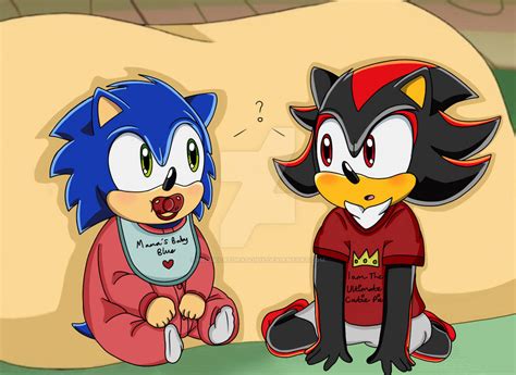 Sonic X Baby Sonic And Toddler Shadow By Hedgecatdragonix On Deviantart