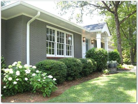 Painted Brick Ranch Style Homes Before And After House A Exterior Painted Brick House