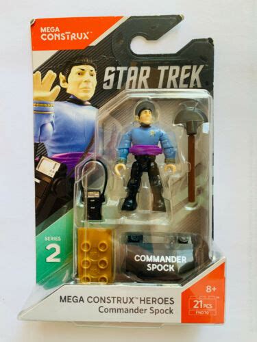 Mega Construx Heroes Star Trek Commander Spock W Vulcan Lirpa