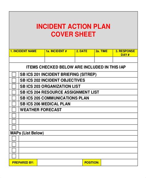 Free 10 Sample Incident Action Plan Templates In Ms Word Pdf