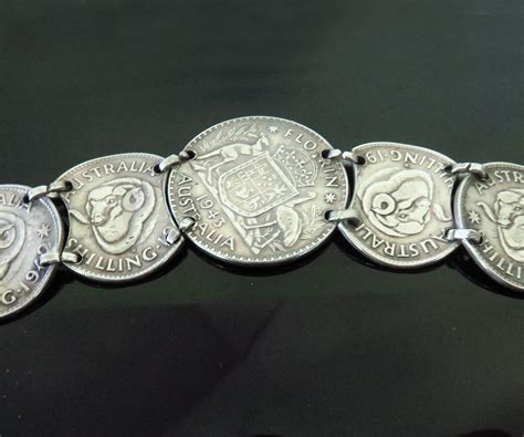 Trench Art Silver Coin Endearment Bracelet Koblenz And Co Antique