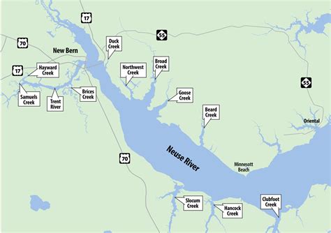 Baits Lures And Flies Sealake North Carolina Neuse River Fishing Map