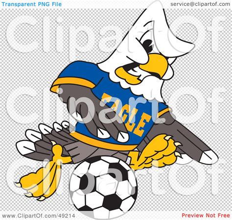 Royalty Free Rf Clipart Illustration Of A Bald Eagle Character Soccer