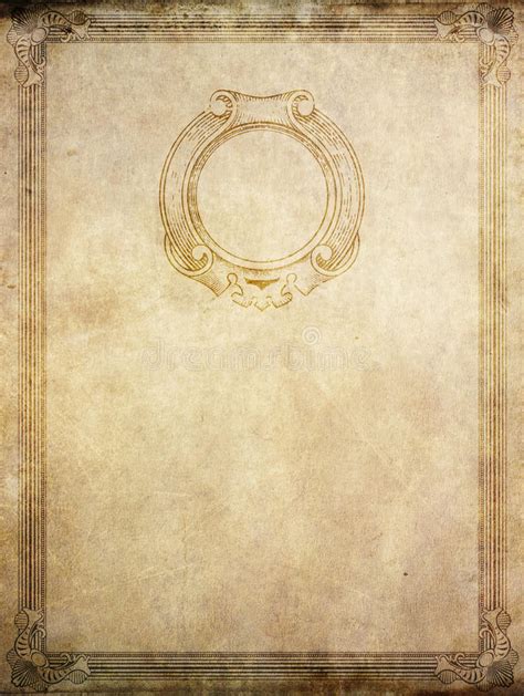 Old Paper Background With Vintage Border And Frame Stock Image Image