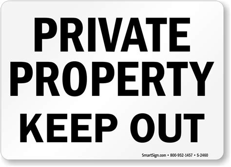 Private Property Keep Out Sign Sku S 2460