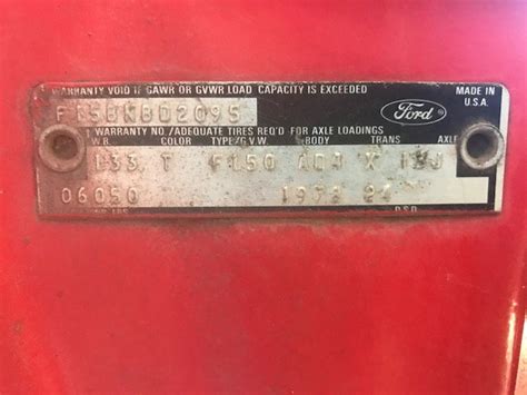 Vin Decoder For 1979 F150 Page 4 Ford Truck Enthusiasts Forums