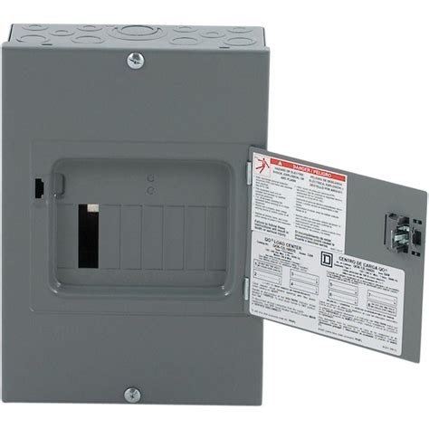 Square D Homeline 100 Amp 6 Space 12 Circuit Outdoor Main Lug Load
