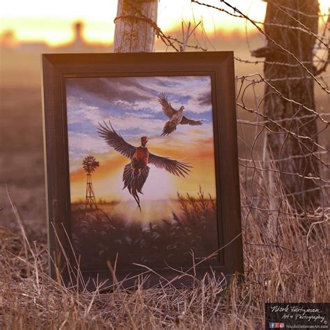 Wings In The Wind Pheasant Painting Fathers Day T Pheasant Hunting