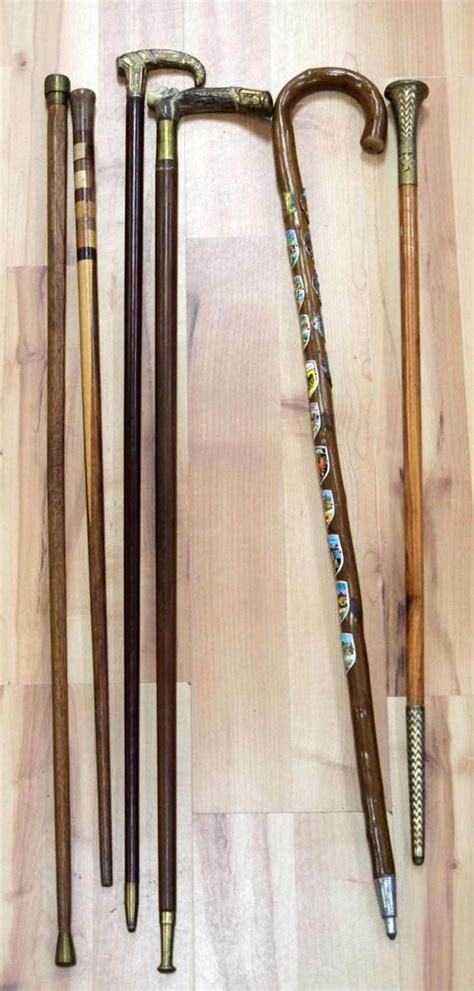 Sold Price 6 Vintage And Antique Walking Stick Cane Lot March 3 0122