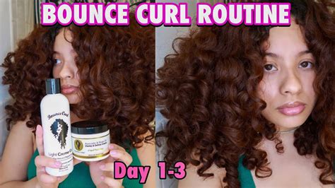 Bounce Curl Clump And Define Cream And Light Creme Gel Curly Hair Routine