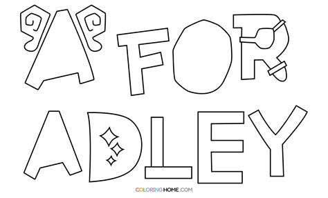 A For Adley Coloring Pages Coloring Nation