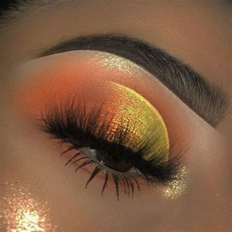 Orange And Yellow Sunset Eyes Eyemakeup Eyeshadow Makeup Makeup