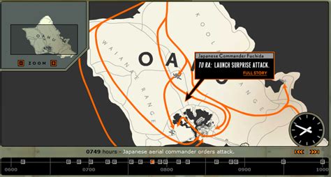 Interactive Pearl Harbor Attack Map